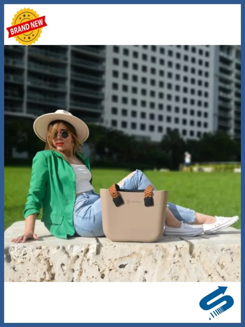 Rubber Tote Bag Lightweight EVA Beach Bag Waterproof with Inner Bag